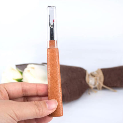 20PCS Wood Grain Seam Ripper Thread Cutter Sewing Tool With Lid Durable