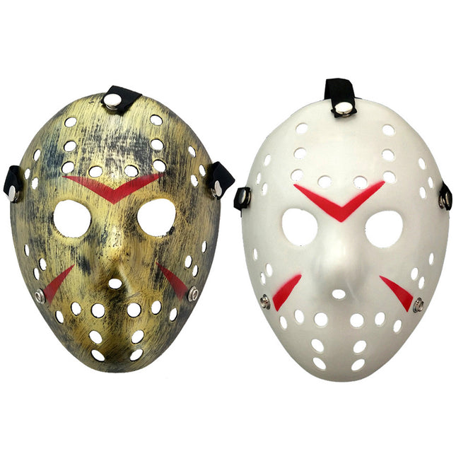 2pcs Horror Hockey Style Mask Halloween Costume Party Scary Face Cover