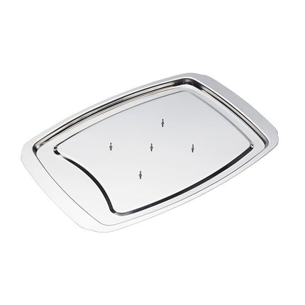 Stainless Steel Grill Plate Meat Roasting Tray with Spikes Barbecue Rack Tool