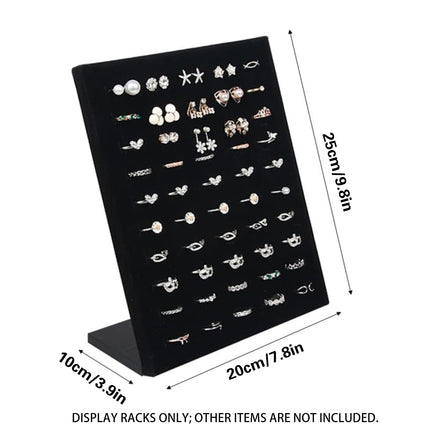Wood Earring Ring Display Rack with Velvet Fabric for Jewelry Store Showcase Use
