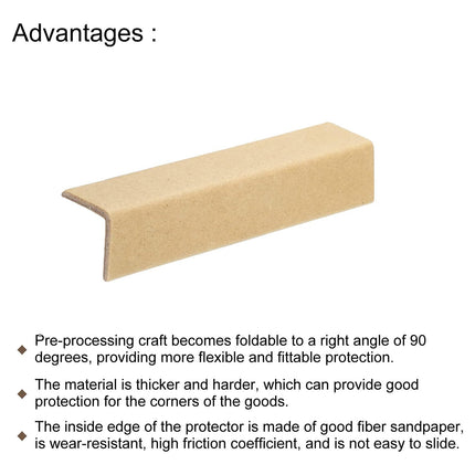 100PCS L-Shaped Paper Corner Protectors Sturdy Durable for Shipping Pack Use
