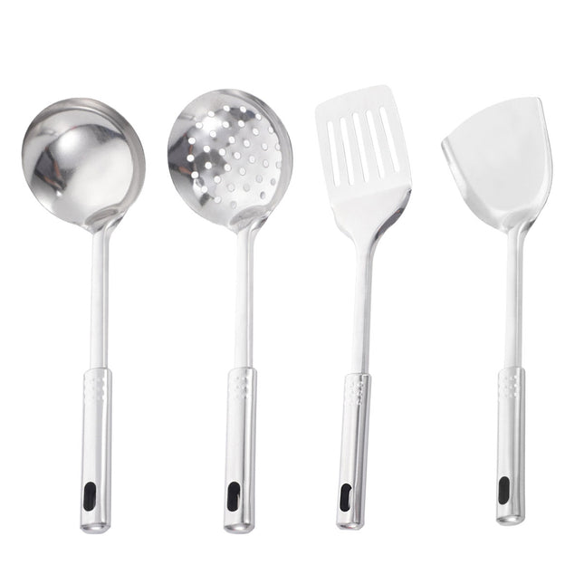 4PCS Kitchen Utensils Set Stainless Steel Cooking Tools Cookware Spoon Turner