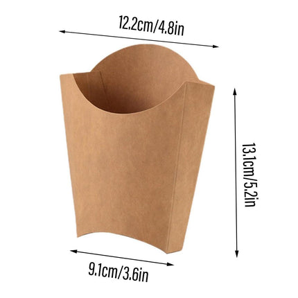 100pcs Kraft Paper Popcorn Box Folding Baking Box Party Snack Treat Container