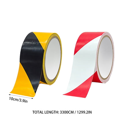 PVC Warning Tape 10cmx3.3m Durable High Adhesion Waterproof for Floor Marking