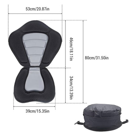 Kayak Seat Cushion Pad Detachable Backrest Paddleboard Surfboard Boat Accessory