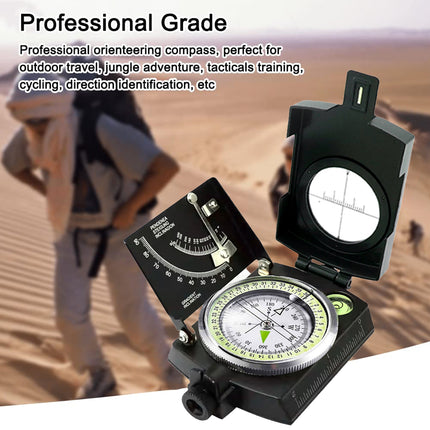 Multi-Function High Precision Compass Sturdy Shockproof for Hiking Camping Travel