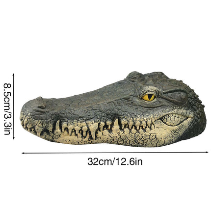 Floating Alligator Head Pond Ornament Garden Pool Animal Decor Simulation Model