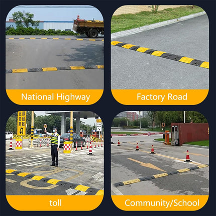 Rubber Speed Bump Car Parking Speed Bumper Heavy Duty Wear-Resistance Durable