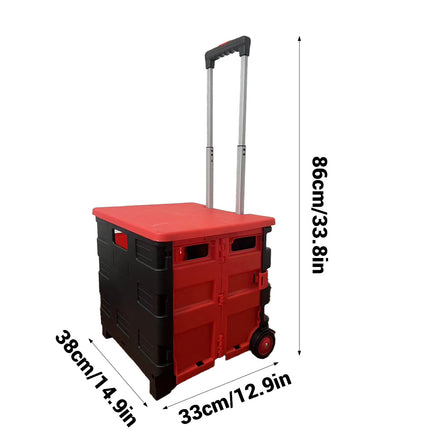 Portable Multi Function Foldable Trolley Case Telescopic Handle Wheels Luggage
