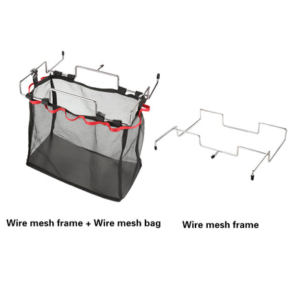 Portable Foldable Stainless Steel Trash Rack for Outdoor Camping Picnic Use