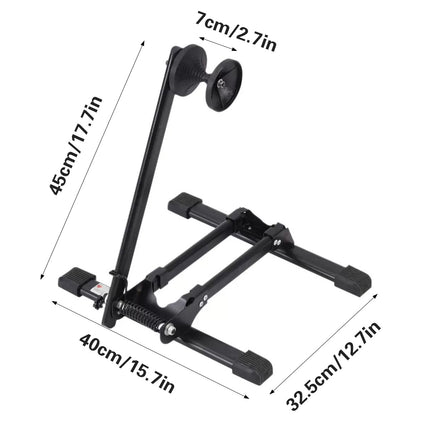 Single Pole Fold Bike Parking Rack Portable Floor Stand