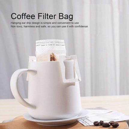 100pcs Hanging Ear Coffee Filter Hand Brew Drip Bag Disposable Coffee Filter
