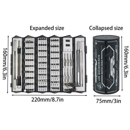 Screwdriver Set 128 in 1 Precision Repair Tool Kit Multi Functional for Home Use