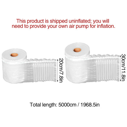 Air Column Cushion Roll 5000cm Clear Protective Packaging 20cm 30cm Height