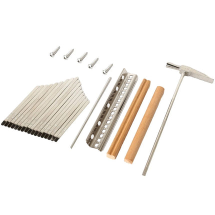 17-Tone Keyboard Set with Soundboard and Tuning Hammer for Musical Instrument