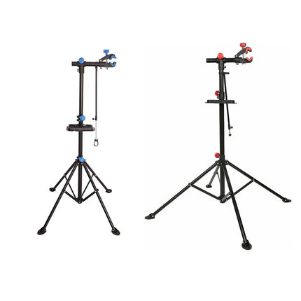 Steel Foldable Bike Repair Stand Blue or Red Accents