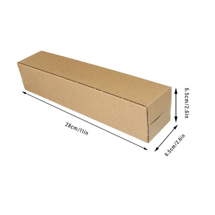 50pcs Long Strip Carton Flat Square Durable Shipping Boxes for Packaging Storage
