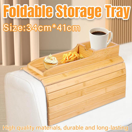 Removable Sofa Armrest Tray Storage Organizer for Couch Side Table Cup Holder