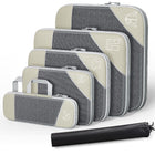 6PCS Compression Packing Cubes Expandable Luggage Storage Bag Travel Packing Bag