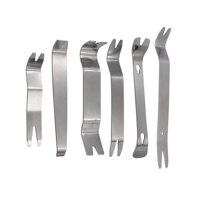 6pcs Pry Bar Tool Set Metal Dismantling Plate Fastener Remover For Car Repair