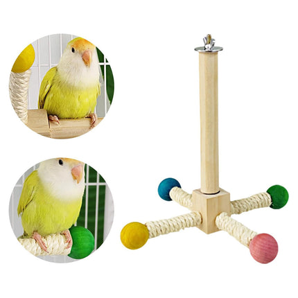Parrot Toy Rotating Station Stand for Parrots Cockatiel Bird For Small Birds