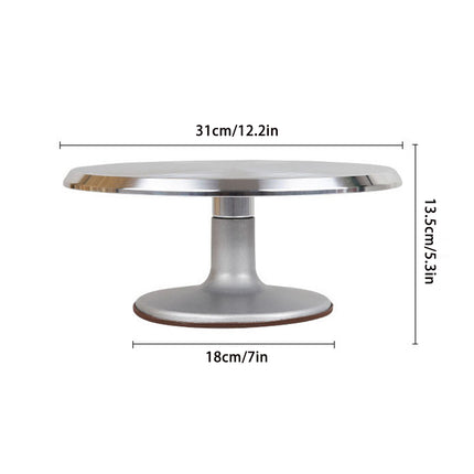Cake Turntable Aluminum Alloy Revolving Stand for Cake Decorating Baking Use