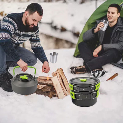 Portable Outdoor Camping Cookware Set for Hiking Picnics Backpacking Travel Use
