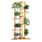 5/6 Tier Bamboo Minimalist Flower Plant Stand Home Balcony Garden Floor Rack