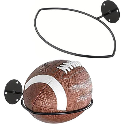 Wall Mounted Football Display Rack Metal Sports Holder for Rugby Soccer Ball Use