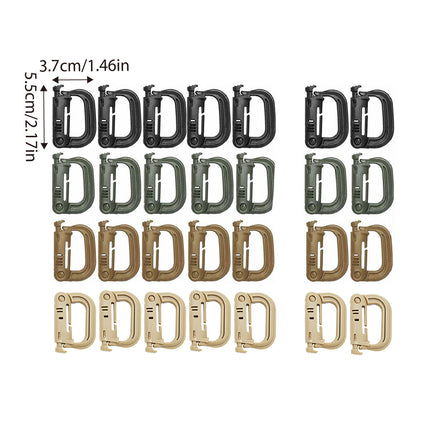 2/5pcs Outdoor D-ring Buckle for Backpack Mountaineering Hiking Camping Clip