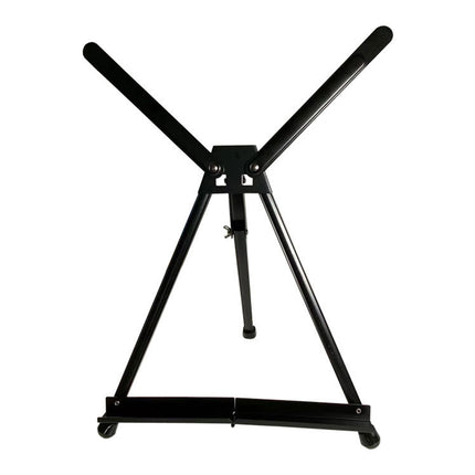 Black Aluminum Tabletop Easel Stand with Adjustable Arms for Art Painting Display