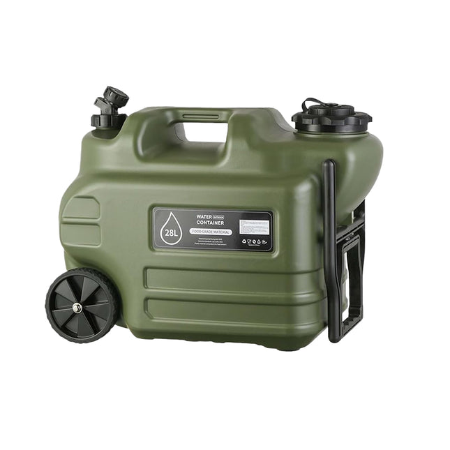 28L Portable Camping Water Storage Tank with Tap Leak Proof Easy Carry Handheld