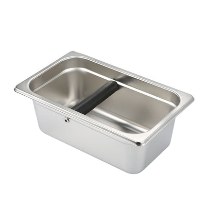 Stainless Steel Coffee Grounds Bucket Anti Splash Easy Clean for Home Cafe Use