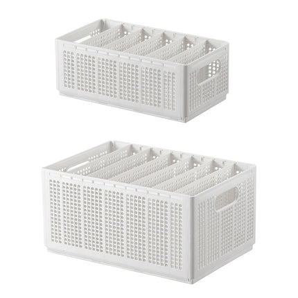 Wardrobe Storage Basket Set Multi-Size Compartment Boxes for Clothes Storage