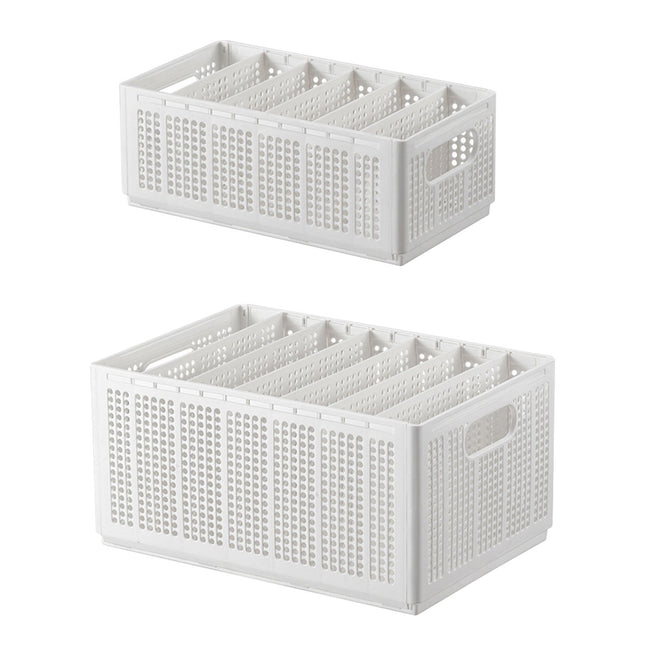 Wardrobe Storage Basket Set Multi-Size Compartment Boxes for Clothes Storage