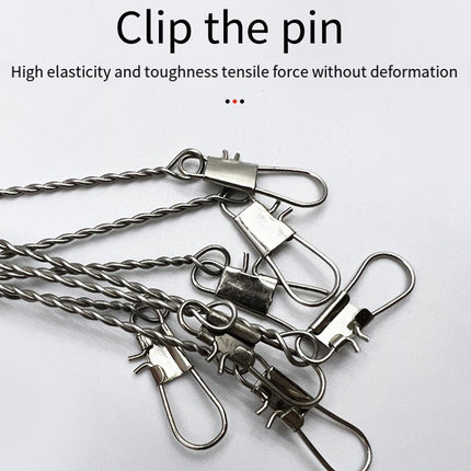 10PCS Wire Balance Hooks Anti Tangle Sea Fishing Rigs Accessories Tackle Set