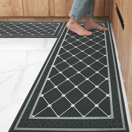 Household Floor Mats 2 Piece Set Non Slip Water Absorbent Dust-Proof Floor Mat