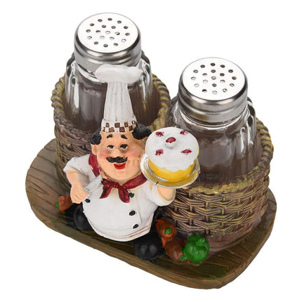 Chef Pepper Bottle Resin Handicraft Ornament Kitchen Decor Miniature Figurine