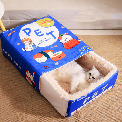 Rectangular Cookie Box Pet Bed for Cats Dogs Cat Bed Kitten Puppy Soft Pet House