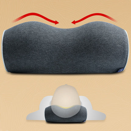 Ergonomic Memory Foam Neck Support Pillow Soft Cotton Cover for Home and Travel