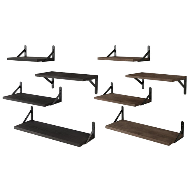 4 PCS Wooden Wall Shelf Single Board Wall Mounted Home Decor Living Room Bedroom