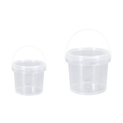 20PCS Food-safe Plastic Sealed Containers 750/1500ml with Lids Transparent