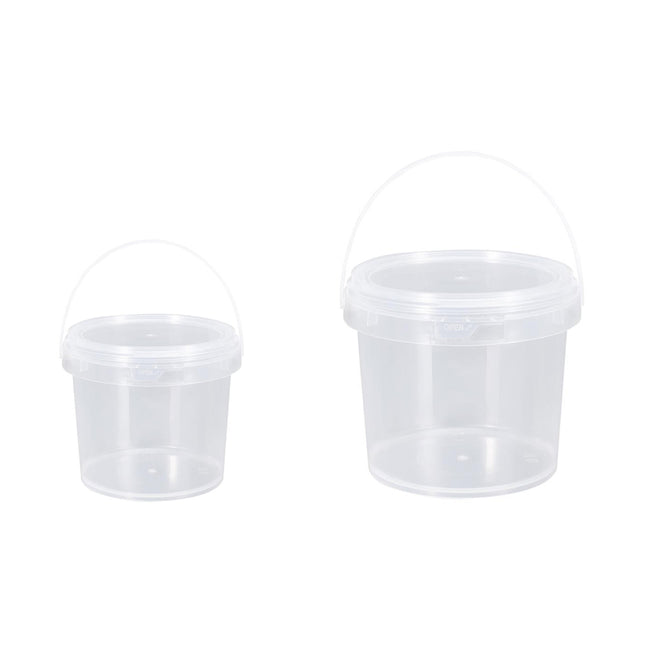 20PCS Food-safe Plastic Sealed Containers 750/1500ml with Lids Transparent