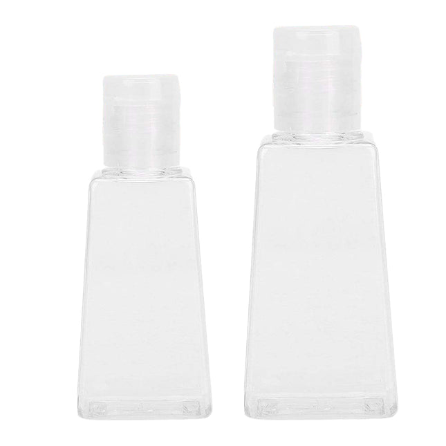 Trapezoidal Plastic Bottles 100PCS 30ML 60ML Clear Refillable Travel Cosmetic Jar