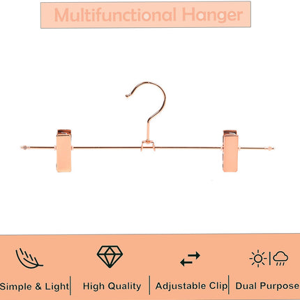 Rose Gold Metal Trouser Clip Hangers 30 Pack 305mm