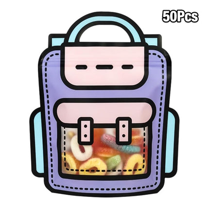 50pcs Portable Gift Bags Toy Snack Packing Bags Small Clear Storage Pouch