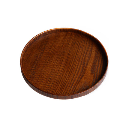 Round Wooden Serving Tray 4 Sizes Living Room Kitchen Dining Table Serving Tray