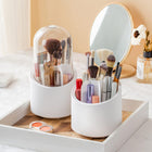 2PCS Large Capacity 360 Degree Rotating Makeup Brush Storage Box Dustproof with Lid