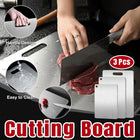 3pcs Stainless Steel Cutting Board Set Kitchen Home Food Prep Durable Non Slip