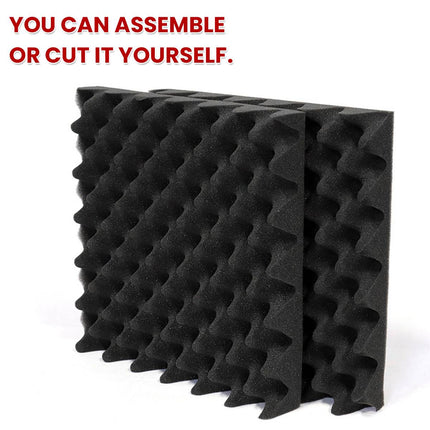 Acoustic Egg Crate Foam Panels 8 Pack 30x30x5cm